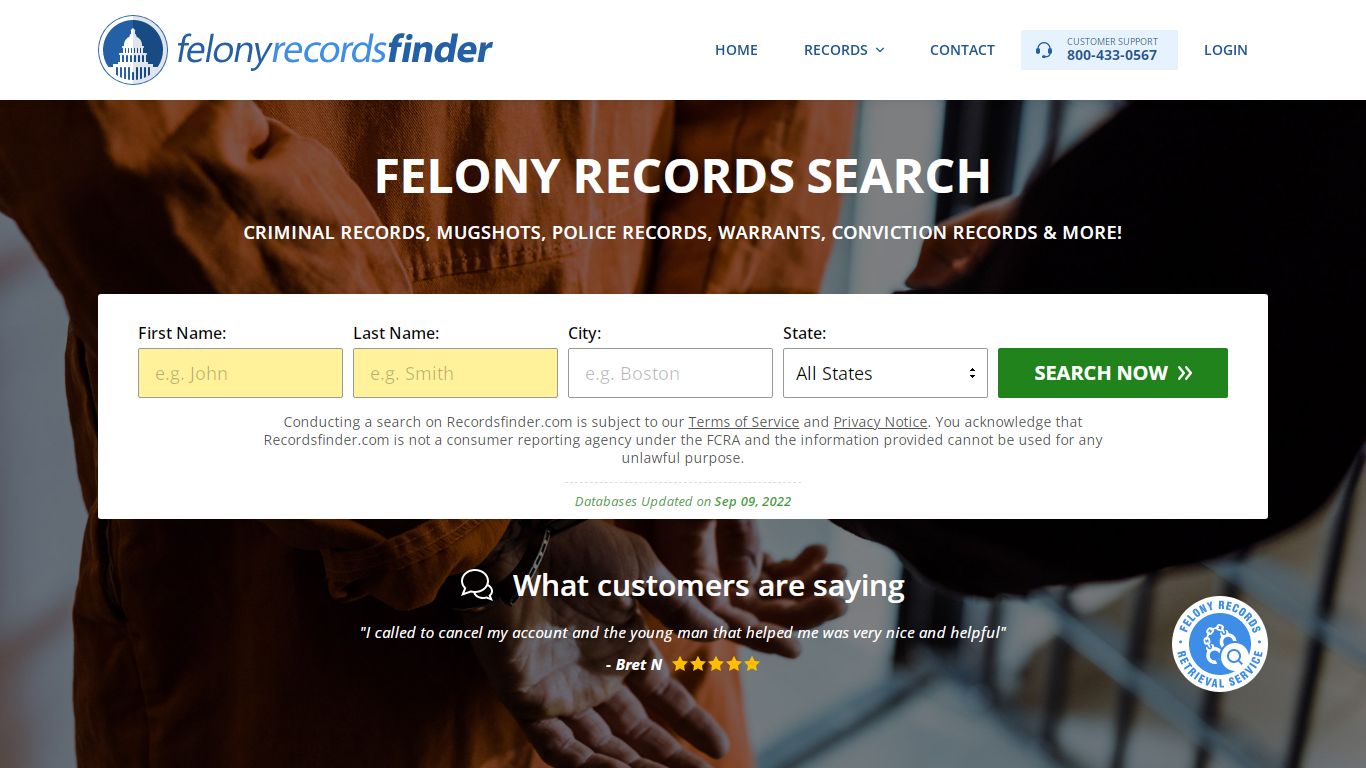 Felony Records Search - Recordsfinder.com